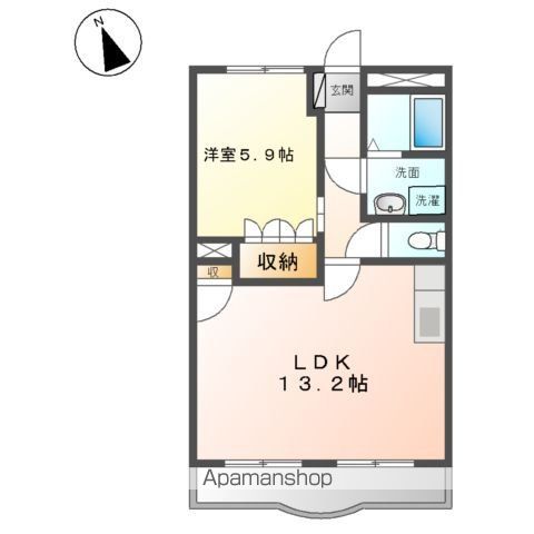 【和歌山市北島のアパートの間取り】