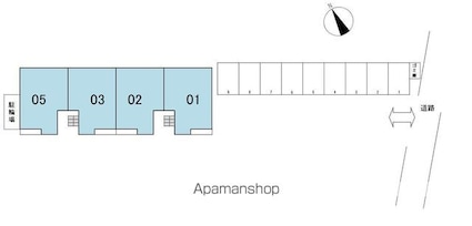 リベール東近江[1LDK/32.34m2]の配置図
