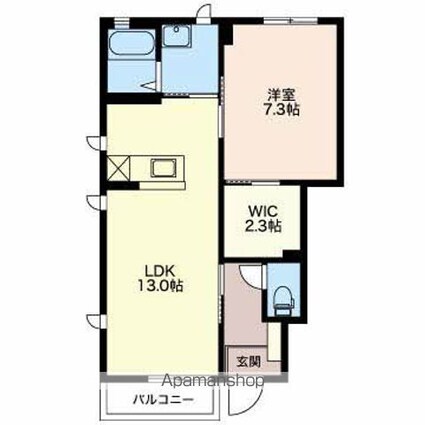 ＧＲＥＡＴ　ＣＯＵＲＴ[1LDK/48.61m2]の間取図