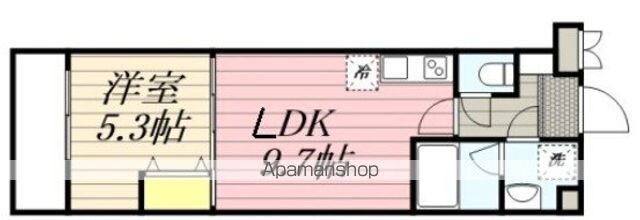 ハーモニーレジデンス板橋徳丸[1LDK/35.51m2]の間取図