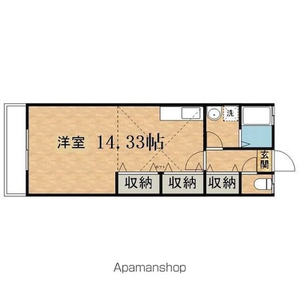 エトワール別所[1R/36.35m2]の間取図