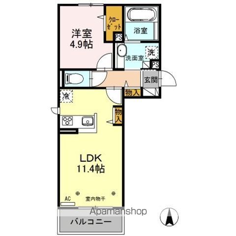 クレール三輪田町の間取り写真