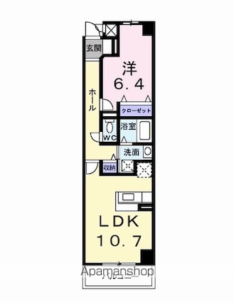 シャルマン　メゾン[1LDK/43.86m2]の間取図