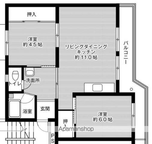 ビレッジハウス千津ヶ谷3号棟の間取り写真