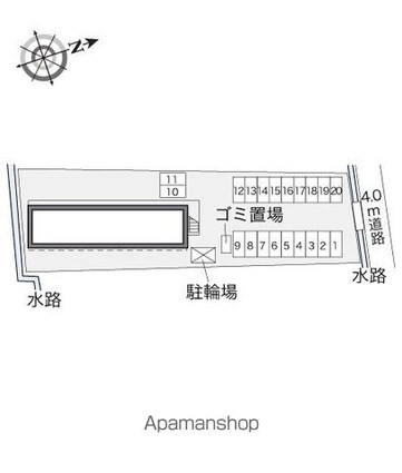 レオパレスｗｉｔｈ[1K/23.18m2]の配置図