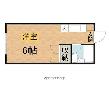 アズーレ八王子[1R/17.3m2]の間取図