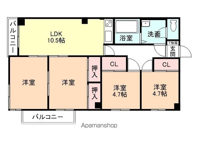 リバーサイドマンションの間取り写真