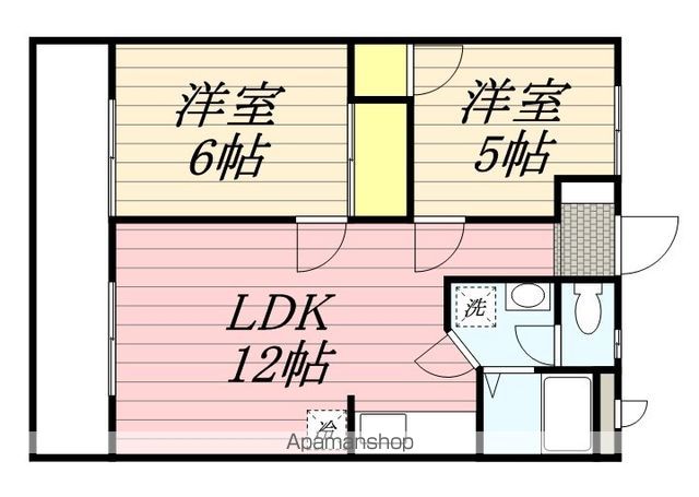 三愛室見駅前マンションの間取り写真
