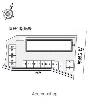 レオパレスプレジールせど[1K/23.18m2]の配置図