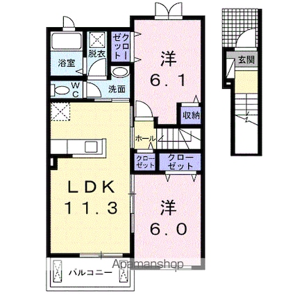 ニューグレイス[2LDK/57.07m2]の間取図