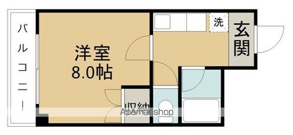 フォレスタはちまん[1K/25m2]の間取図