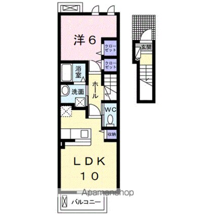 ラ・ロマネ[1LDK/43.12m2]の間取図