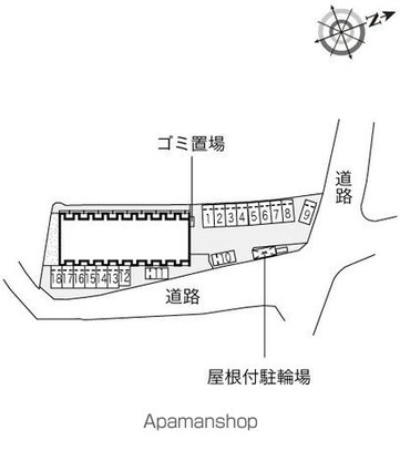 レオネクストブルーム長船[1K/34.52m2]の配置図