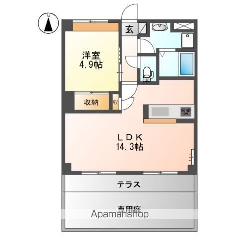 小平市鈴木町のマンションの間取り