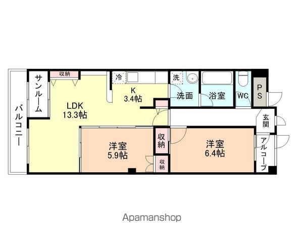 さくらいマンション石田浜の間取り写真