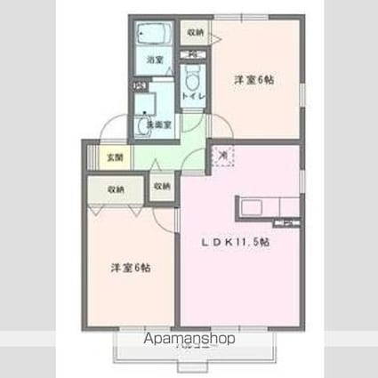 ロイヤルスクエアＢ[2LDK/53.76m2]の間取図