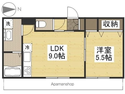 ＹＳＮ　ｓｔｙｌｅ[1LDK/35.4m2]の間取図