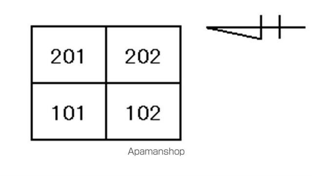 山地アパート[2DK/43m2]の配置図