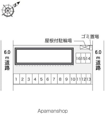 レオパレス坂西[1K/28.15m2]の配置図
