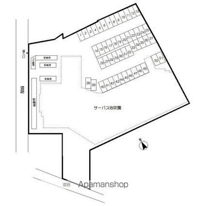 サーパス地吹園[3LDK/70.03m2]の配置図