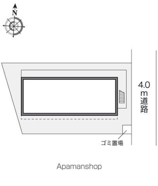 レオパレスＲＯＫＡ[1K/19.87m2]の配置図