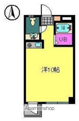 第８０杉フラット[1R/28.21m2]の間取図
