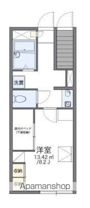 レオパレス木太南Ⅱ[1K/23.71m2]の間取図
