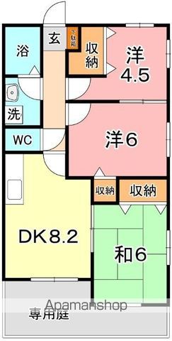 テラスハマBの間取り写真