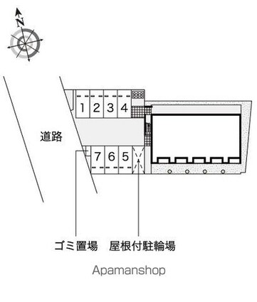 レオネクストＯＫＡＤＡⅡ[1K/25.89m2]の配置図
