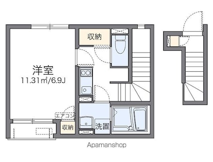 東京都練馬区上石神井１丁目[1K/26.51m2]の間取図