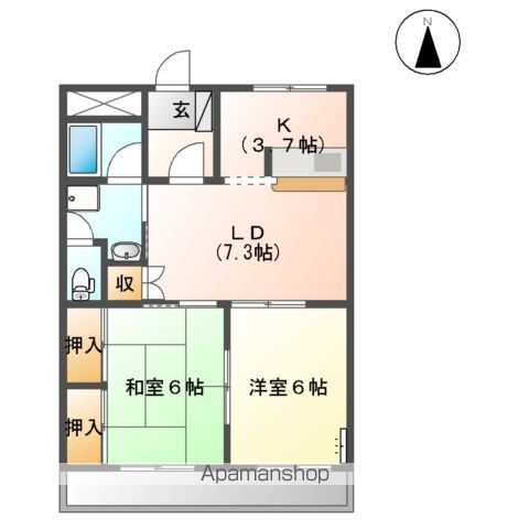 【サンティアラＢの間取り】