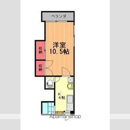 愛媛県松山市来住町[1K/19.6m2]の間取図