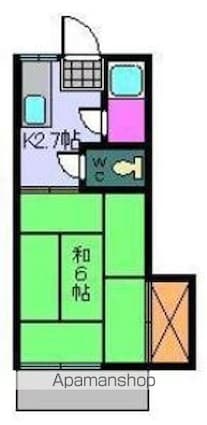 愛媛県松山市立花５丁目[1K/18.81m2]の間取図