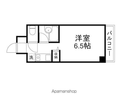 萱野ビル[1K/21m2]の間取図