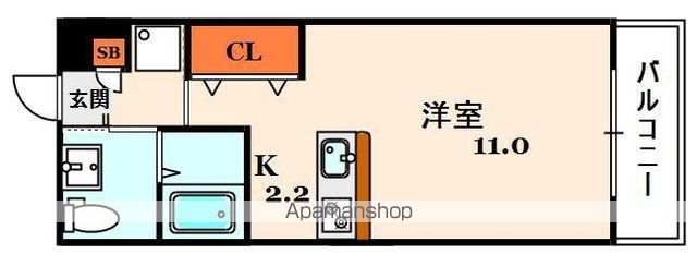 シャンテー御殿山2番館の間取り写真