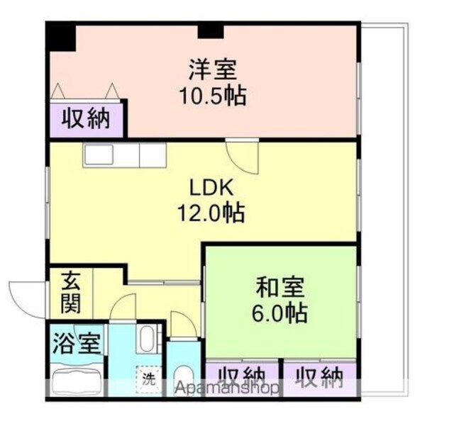 和歌山県和歌山市北新七軒丁[2LDK/69.3m2]の間取図
