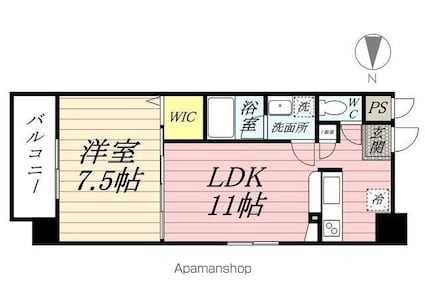 岡山県岡山市南区西市[1LDK/40.11m2]の間取図