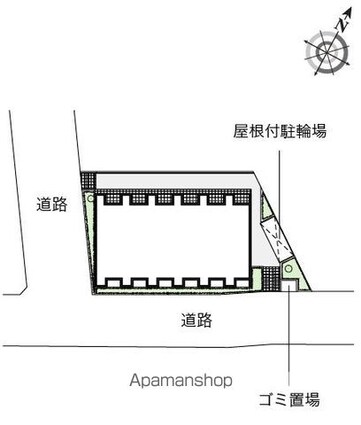 レオネクストやまとⅡ[1K/34.52m2]の配置図