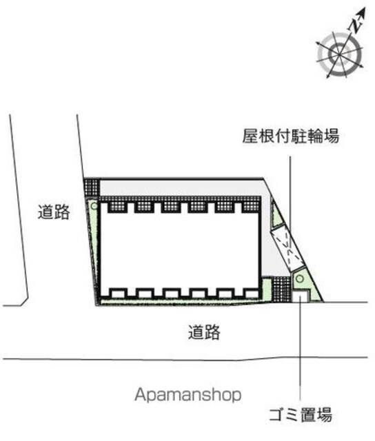 レオネクストやまとⅡ[1K/29.47m2]の配置図