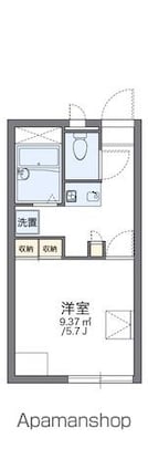 レオパレスあかね[1K/20.28m2]の間取図