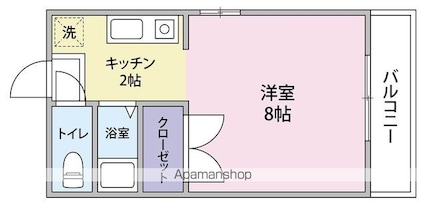 アーベントハイツ平岡[1R/23m2]の間取図