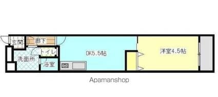 香川県高松市浜ノ町[1K/29.34m2]の間取図