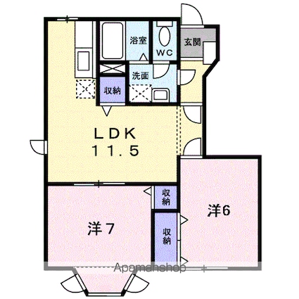 エターナル・パレスＡ[2LDK/53.51m2]の間取図