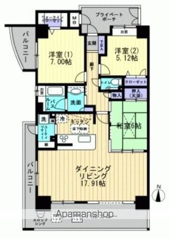 パークヒルズ門田屋敷の間取り写真