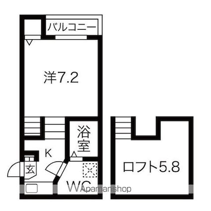 マイライフ北仙台[1K/21.83m2]の間取図