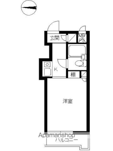 スカイコート落合[1R/15m2]の間取図