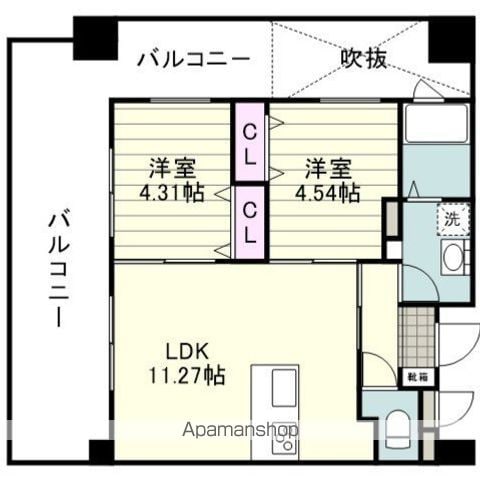 リアンシエルブルー高麗の間取り写真
