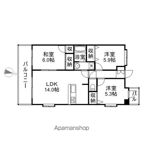 【モンアルカディア三宅　弐番館の間取り】