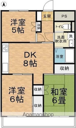 長野県松本市大字島立[3DK/57.7m2]の間取図