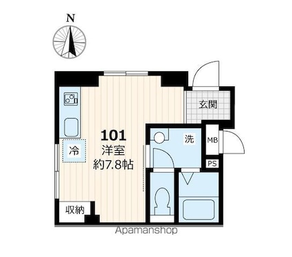 ラベルヴィー押上　[1R/20.94m2]の間取図
